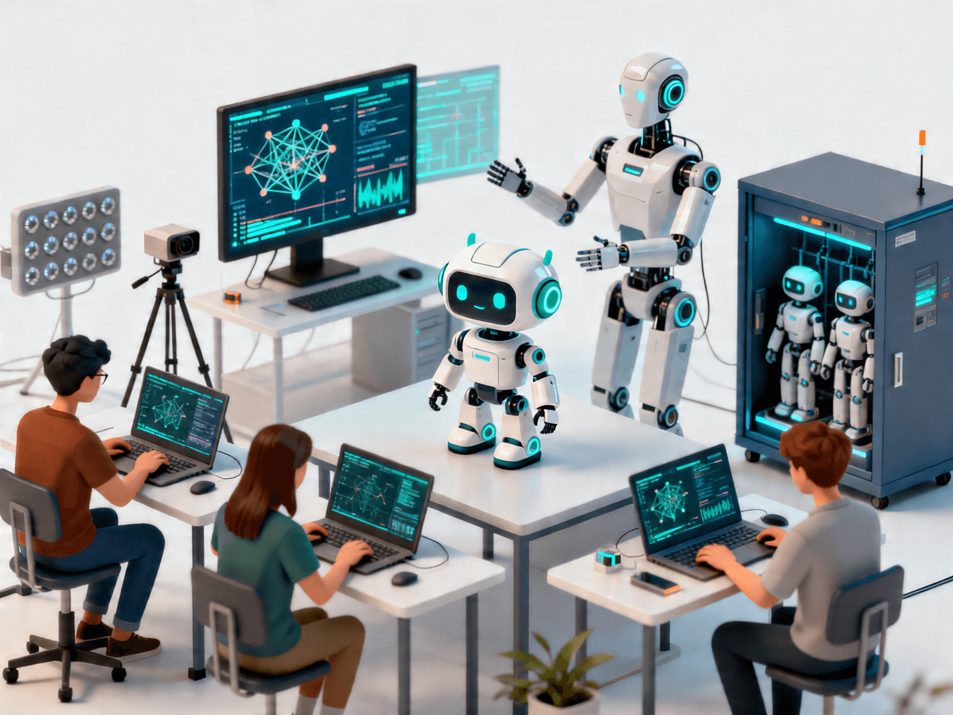 优必选具身智能产业学院实训场景