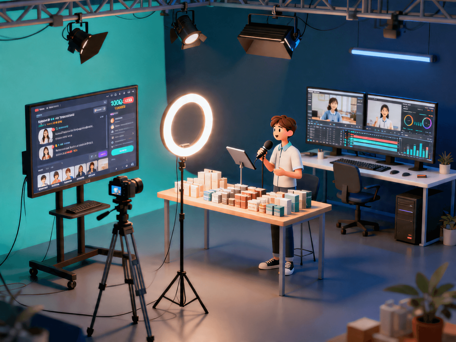 直播电商产业学院实训场景